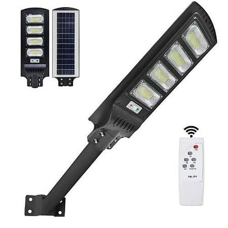 Solar-powered street lights with sensors, ensuring 24/7 lighting even on rainy days